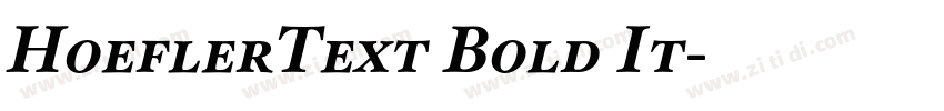 HoeflerText Bold It字体转换
